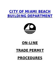 Online Trade Permit - City of Miami Beach