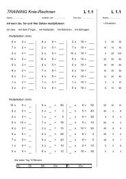 TRAINING Kopf-Rechnen LAP 2