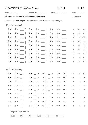TRAINING Kopf-Rechnen LAP 2