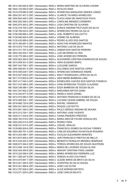 Pauta de julgamento nÂº 108 a 129 - 08 12 e 15/03/2013