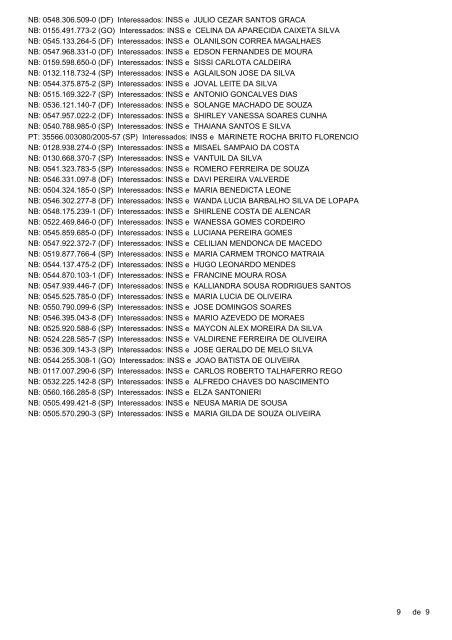 Pauta de julgamento nÂº 108 a 129 - 08 12 e 15/03/2013