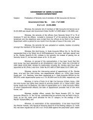 Govt. Order No.144-F of 2009 - J & K Finance Department