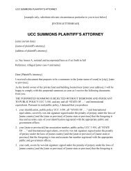 UCC SUMMONS PLAINTIFF'S ATTORNEY - OPPT-IN.com