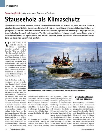 Stauseeholz als Klimaschutz