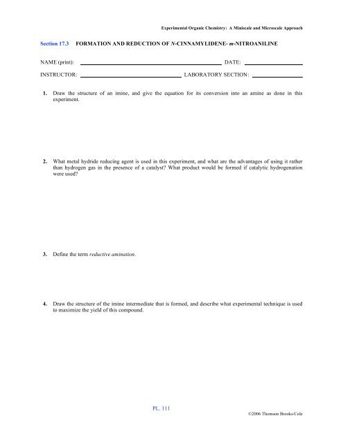 PL. 111 Section 17.3 FORMATION AND REDUCTION OF N ...