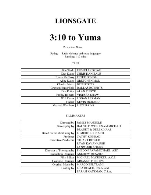 3:10 to yuma screenplay pdf 3:10 to yuma screenplay pdf
