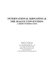 international kidnaping & the hague convention - Willick Law Group