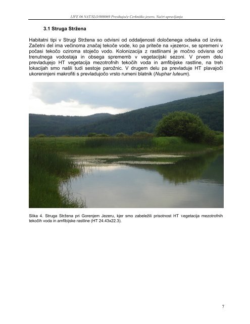 Kartiranje habitatnih tipov - Presihajoče Cerkniško jezero