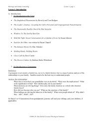 Lesson 1 study guide - Covenant Theological Seminary