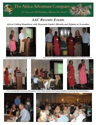 AAC Recents Events - The Africa Adventure Company