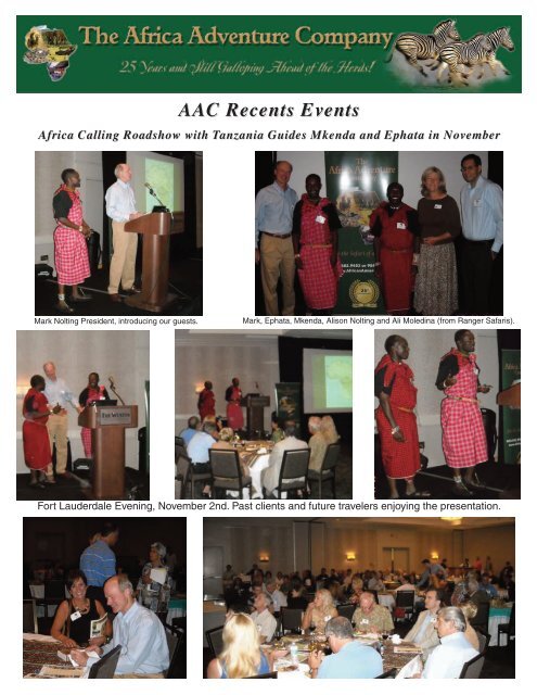 AAC Recents Events - The Africa Adventure Company