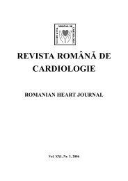 Nr. 3, 2006 - Romanian Journal of Cardiology