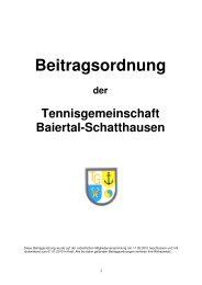 Beitragsordnung - Tg-Baiertal-Schatthausen
