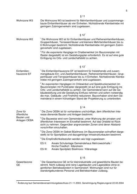 BAU- UND NUTZUNGSORDNUNG (BNO) - Gemeinde Sarmenstorf