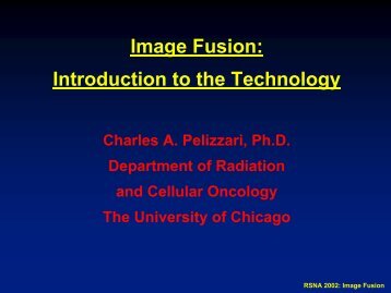 Image Fusion: Introduction to the Technology - Radiation and ...