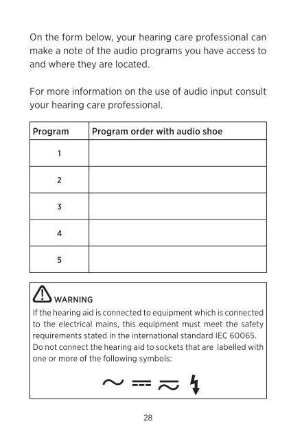 Users instructions C4-9 - Widex for professionals