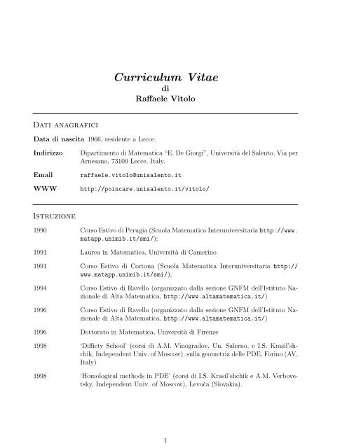 Curriculum vitae unisalento 04 image