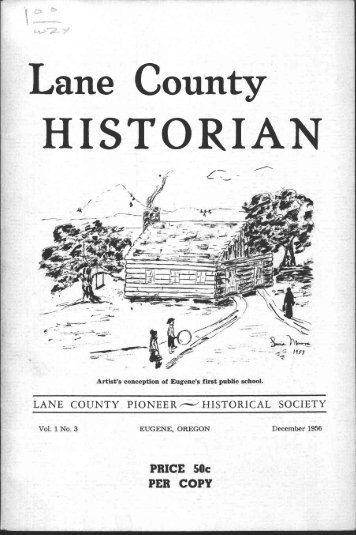 Lane County HISTORIAN - ScholarsArchive at Oregon State University