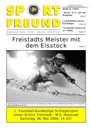 Freistadts Meister mit dem Eisstock - SPORT UNION Freistadt