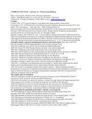 CURRICULUM VITAE / conf univ dr. Viorica Ioana Slădescu Data si ...