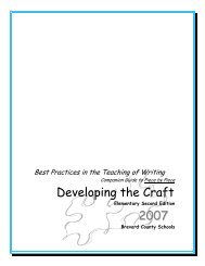 Best Practices in the Teaching of Writing - Brevard Public Schools