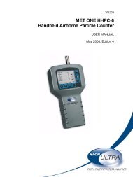 MET ONE-HHPC-2-Particle-Counter-User-Manual - Particle Counters
