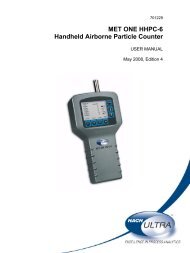 MET ONE HHPC-6 Handheld Airborne Particle ... - Particle Counters