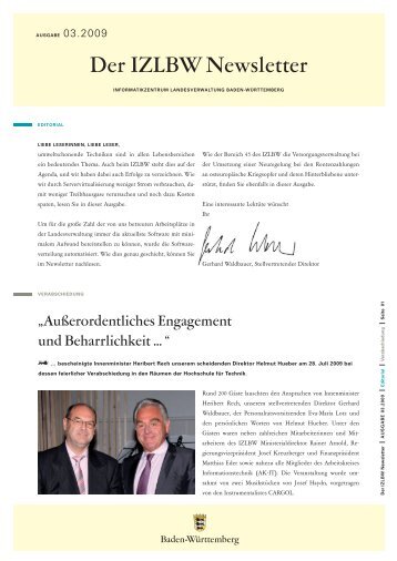 Der IZLBW Newsletter - Informatikzentrum Landesverwaltung Baden ...