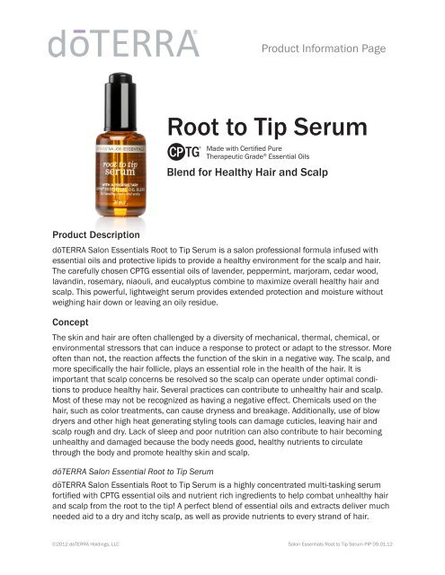 Salon Essentials Root to Tip Serum - dōTERRA - Essential Oils