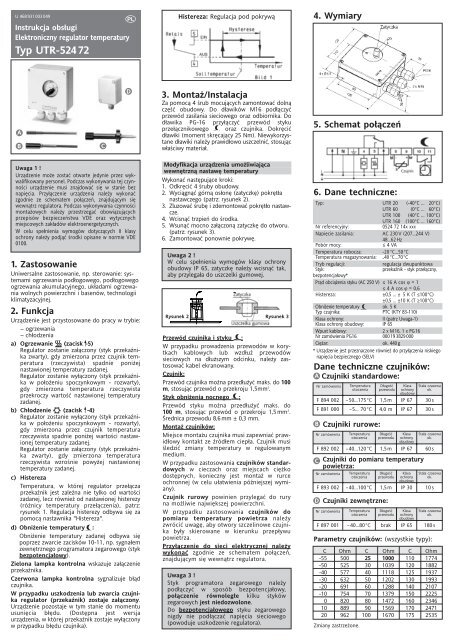 UTR 60-PRO - Instrukcja obsługi - Elektra