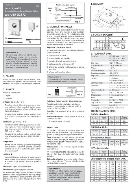 UTR 60-PRO - Instrukcja obsługi - Elektra