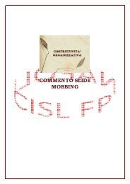 COMMENTO SLIDE MOBBING - CISL FP Napoli