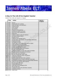 A Day In The Life Of An English Teacher - James Abela ELT