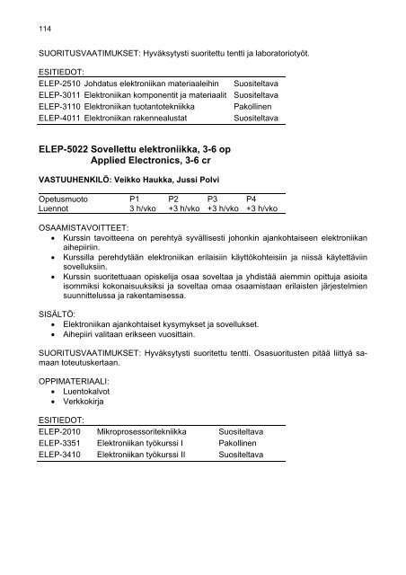 2. teknistieteellinen tutkintokoulutus - Porin yksikkÃ¶ - Tampereen ...