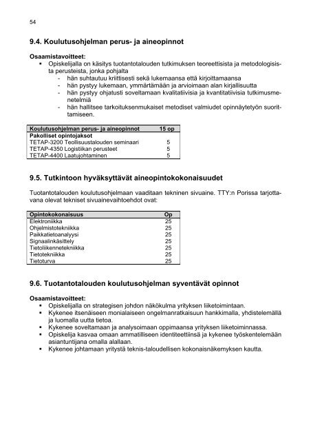 2. teknistieteellinen tutkintokoulutus - Porin yksikkÃ¶ - Tampereen ...