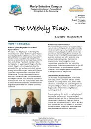 Newsletter No 10 - Manly Selective Campus