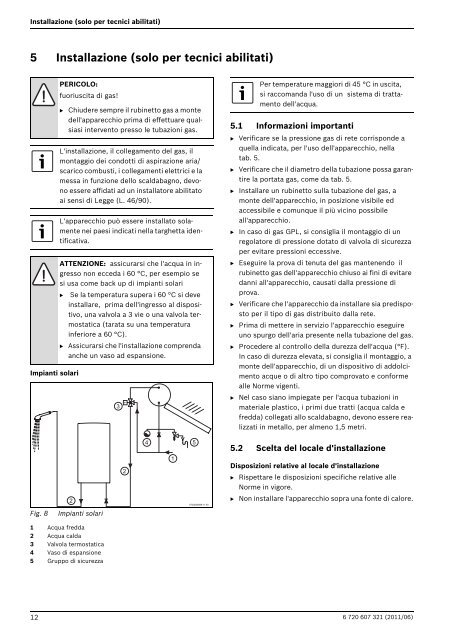 Istruzioni d'installazione ed utilizzo - Bosch