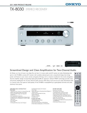 TX-8030 STEREO RECEIVER - Onkyo