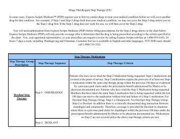 Step Therapy Criteria - Express Scripts