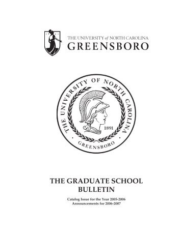 2006-2007 Graduate School Bulletin - The Graduate School - The ...