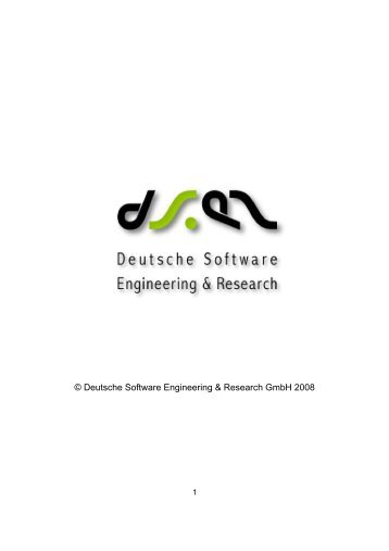 Â© Deutsche Software Engineering & Research GmbH 2008 - DSER