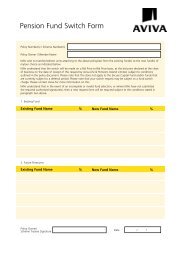 Pension Fund Switch Form - Aviva