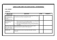 sample score sheet for shortlisting / interviewing - Young Southampton