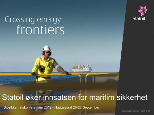 Statoil Ã¸ker innsatsen for maritim sikkerhet