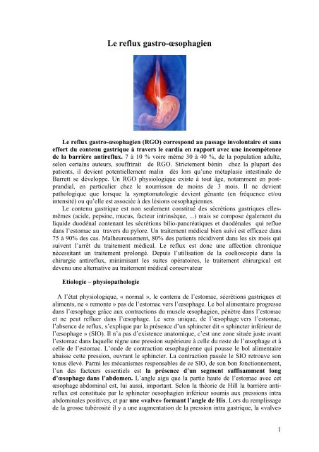 Le reflux gastro-Åsophagien