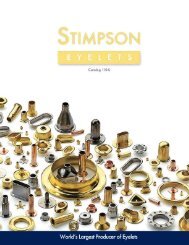 Newest Stimpson Eyelet Catalog - Stimpson Company, Inc