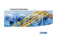 LEONI Business Unit Industrial Projects