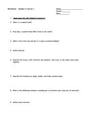Worksheet-chapter 9 section1