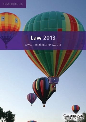 Law 2013 - Cambridge University Press India