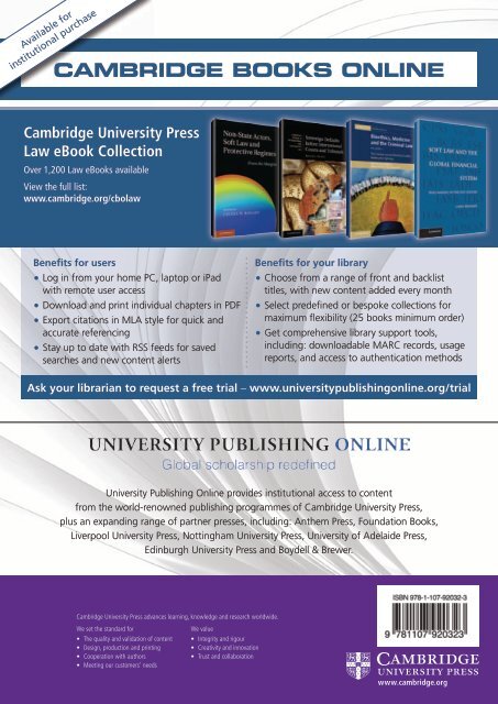 Law 2013 - Cambridge University Press India